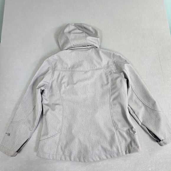 Free Country Live In It Gray Full Zip Jacket Lined Removable Hood Womens Large - Picture 2 of 16